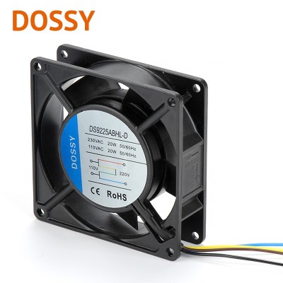 92x92x25 mm double voltage 110V 220V AC air cooling fan for cabinets