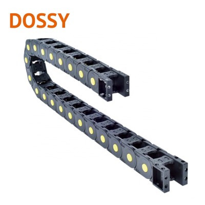 25 series bridge Open type with yellow dot Plastic cable chain Drag chain PA66 wire carrier for CNC machine